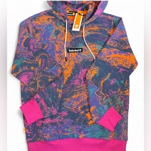 Timberland All Over Print Fleece Hoodie NWT – Summer Rock Print – Size S – Rare